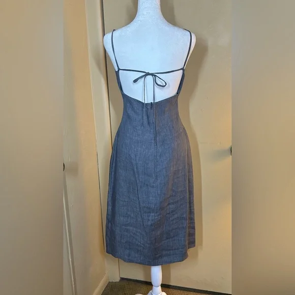 Zara Women Summer Linen Dress, Size 6 - Picture 2 of 5